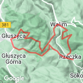 Mapa MTB Sudety, Żółty szlak Walim - Głuszyca